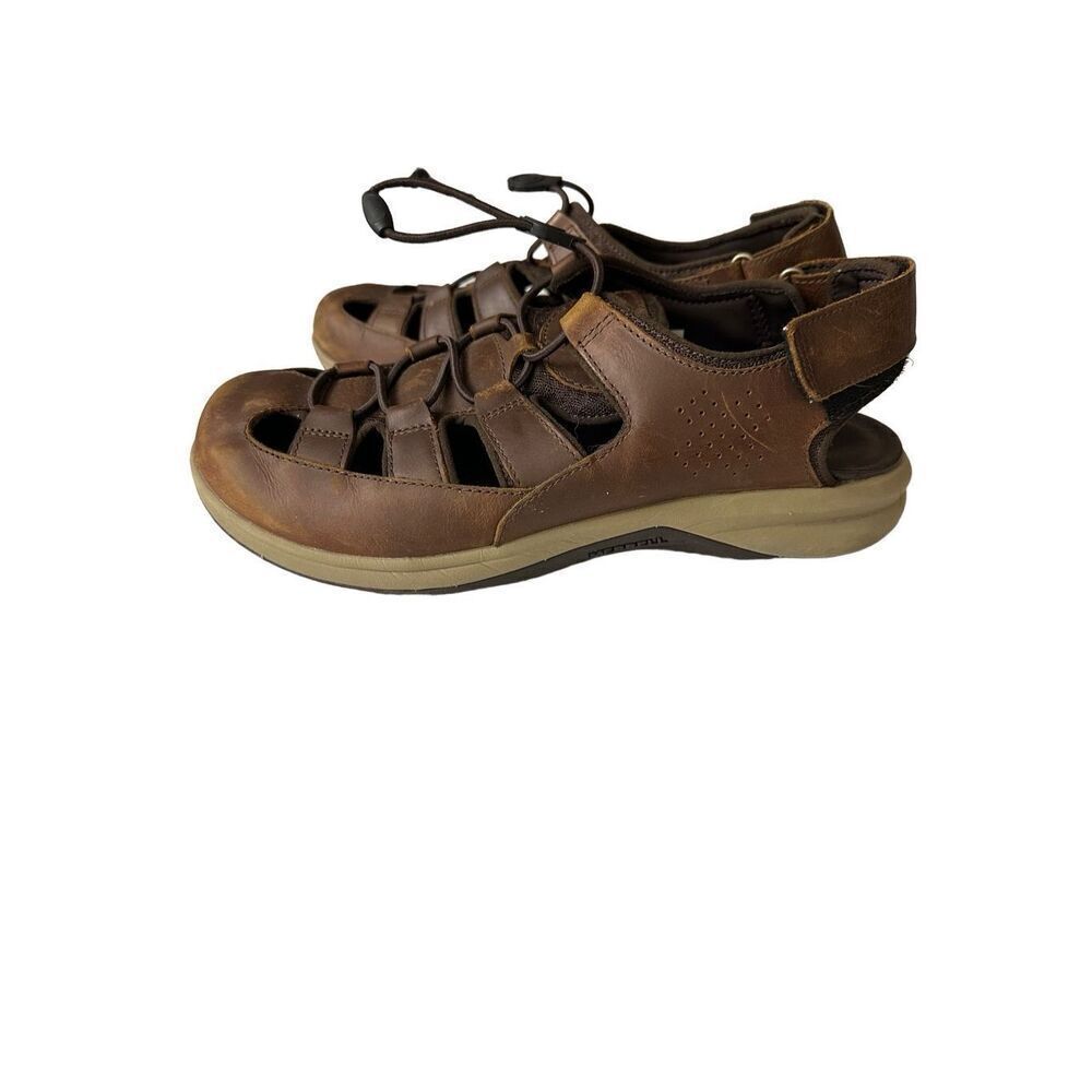 MERRELL TIDERISER LUNA FISHERMAN LEATHER Sandals   Men's 8